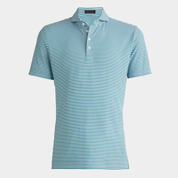 FEEDER STRIPE TECH PIQUÉ MODERN SPREAD COLLAR POLO